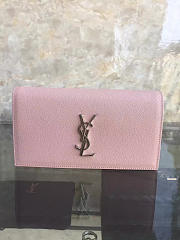 YSL Monogram Kate Clutch Grain De Poudre Embossed Leather 4948 - 1