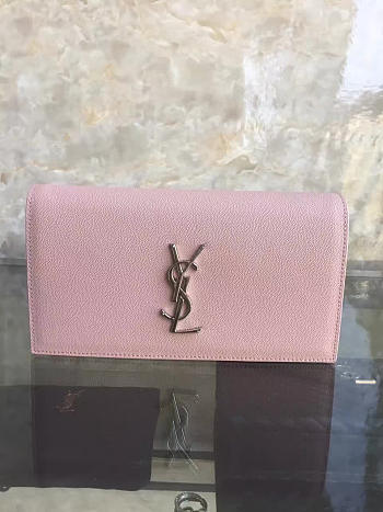 YSL Monogram Kate Clutch Grain De Poudre Embossed Leather 4948