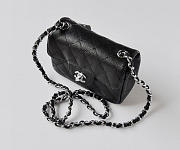 Chanel Caviar Leather Flap Bag With Silver Hardware Black - 6