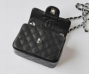 Chanel Caviar Leather Flap Bag With Silver Hardware Black - 3
