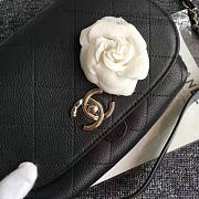 Chanel Grained Calfskin Caviar Stitched Shoulder Bag Black A92949 VS08810 - 6