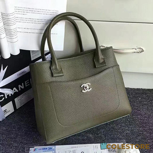 Chanel Calfskin Large Shopping Bag Green A69929 VS01555 - 1