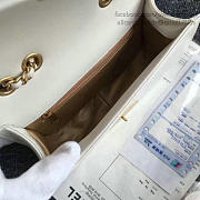 Chanel Lambskin And Calfskin Flap Bag White A91836 VS08209 - 5