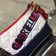 Chanel's Gabrielle Small Hobo Bag White & Navy Blue A91810 VS01205 - 5