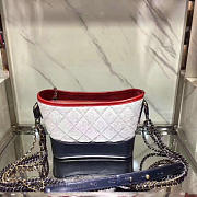 Chanel's Gabrielle Small Hobo Bag White & Navy Blue A91810 VS01205 - 4