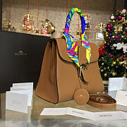 Delvaux Mm Brillant Satchel Leather Brown 1510 - 3