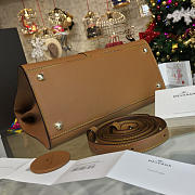 Delvaux Mm Brillant Satchel Leather Brown 1510 - 6