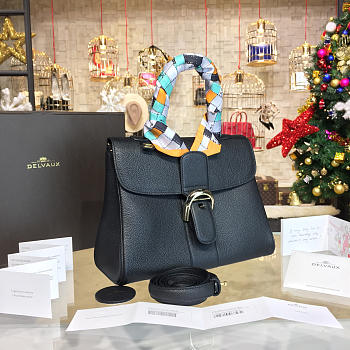 Delvaux Silk Ribbon Mm Brillant Satchel Black 1512