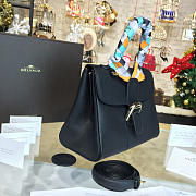 Delvaux Silk Ribbon Mm Brillant Satchel Black 1512 - 3