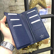 Louis Vuitton Zippy Cohotbag Wallet Blue 3587 - 2