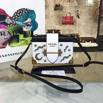 Prada Cahier Velvet Shoulder Bag Meteor White 4278