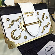 Prada Cahier Velvet Shoulder Bag Meteor White 4278 - 6