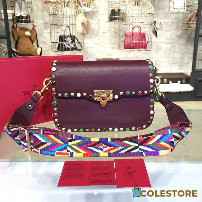 Valentino Guitar Rockstud Rolling Cross Body Bag 4700 - 1