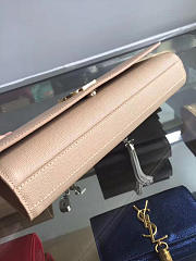 YSL Monogram Kate Clutch Grain De Poudre Embossed Leather 4954 - 3