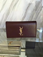 YSL Monogram Kate Clutch Grain De Poudre Embossed Leather 4962 - 1