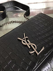 YSL Monogram Kate Crocodile Embossed Shiny Leather 5023 - 6