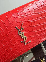 YSL Monogram Kate Crocodile Embossed Shiny Leather 5024 - 4