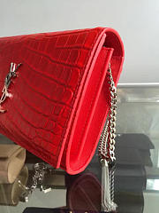YSL Monogram Kate Crocodile Embossed Shiny Leather 5024 - 6