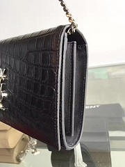 YSL Monogram Kate Crocodile Embossed Shiny Leather 5028 - 4