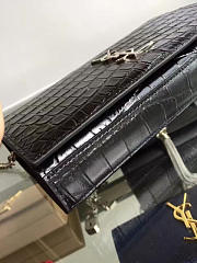 YSL Monogram Kate Crocodile Embossed Shiny Leather 5028 - 6