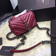 YSL Quilted Monogram College Wine 5064 - 1