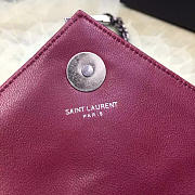 YSL Quilted Monogram College Wine 5064 - 4