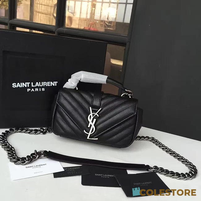 YSL Gold Monogram College Black 5076 - 1