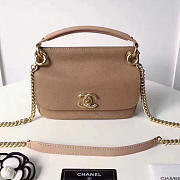 Chanel Grained Calfskin Flap Bag With Mini Top Handle Flap Bag A93756 VS06010 - 1