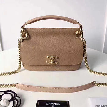 Chanel Grained Calfskin Flap Bag With Mini Top Handle Flap Bag A93756 VS06010