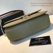 Chanel Grained Calfskin Flap Bag With Top Handle Green A93633 VS09198 - 5