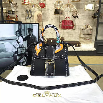 CohotBag delvaux mini brillant satchel black
