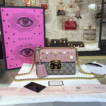 gucci gg leather padlock studded CohotBag 2386