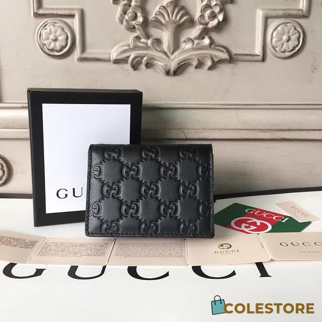 Gucci Signature Wallet In Black 11x2.5x8.5 cm - 1