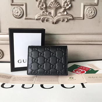 Gucci Signature Wallet In Black 11x2.5x8.5 cm