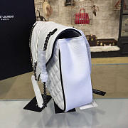 YSL Envelop Satchel Large White 4810 - 3