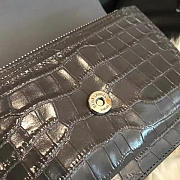 YSL Sunset Chain Wallet In Crocodile Embossed Shiny Leather 4829 - 3