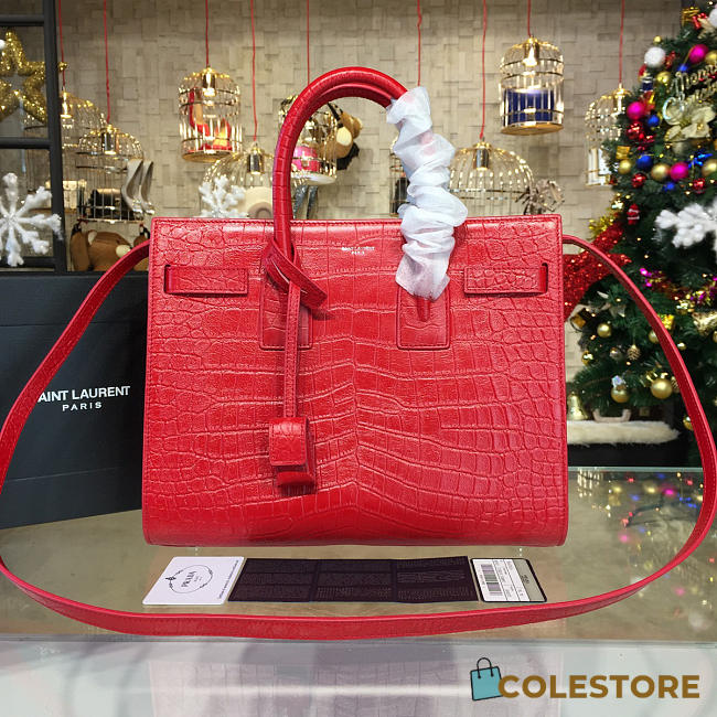 YSL Sac De Jour Crocodile Embossed Leather 4870 - 1