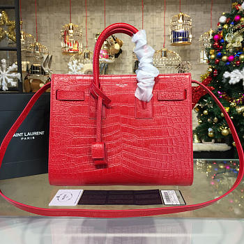 YSL Sac De Jour Crocodile Embossed Leather 4870