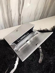 YSL Kate Cain Wallet With Tassel In Crinkled Metallic Leather 5003 - 4