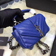 YSL Quilted Monogram College Blue 5070 - 4