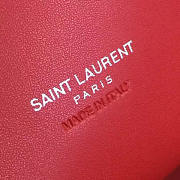 YSL Sac De Jour In Grained Leather Red 5135 - 6