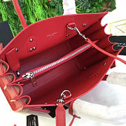 YSL Sac De Jour In Grained Leather Red 5135 - 2