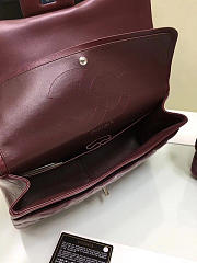 Chanel Lambskin Leather Flap Bag Wine 30cm  - 3