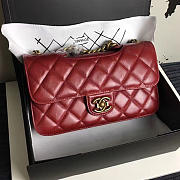 Chanel Red Oil Wax Leather Perfect Edge Bag A14041 VS05760 - 1