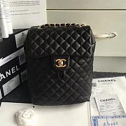 chanel caviar quilted lambskin backpack black gold hardware  - 5