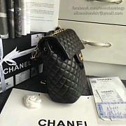 chanel caviar quilted lambskin backpack black gold hardware  - 4