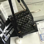 chanel caviar quilted lambskin backpack black gold hardware  - 3