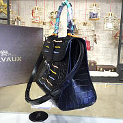 CohotBag delvaux mm brillant satchel crocodile embossed leather black 1472 - 5