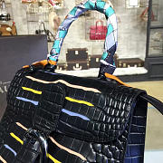CohotBag delvaux mm brillant satchel crocodile embossed leather black 1472 - 2