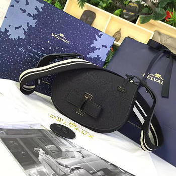 CohotBag delvaux calfskin mini le mutin saddle bag black 1499